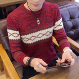 Winter Sweater Men's Thick Japanese-style Retro Korean-style Stylish-Style Loose-Fit College Style Thick Warm Ulzzang-Style