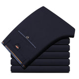2020 Men's Spring Autumn Fashion Business Casual Long Pants Suit Pants Male Elastic Straight Formal Trousers Plus Big Size 28-40