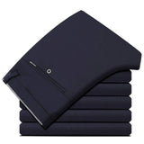 2020 Men's Spring Autumn Fashion Business Casual Long Pants Suit Pants Male Elastic Straight Formal Trousers Plus Big Size 28-40