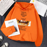 Hoodie For Men Naruto Manga Print Warm Clothing Cartoons Fleece Streetwear Fashion Fleece Swearshirt Personality Oversize Hoody