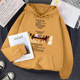 Hoodie For Men Naruto Manga Print Warm Clothing Cartoons Fleece Streetwear Fashion Fleece Swearshirt Personality Oversize Hoody